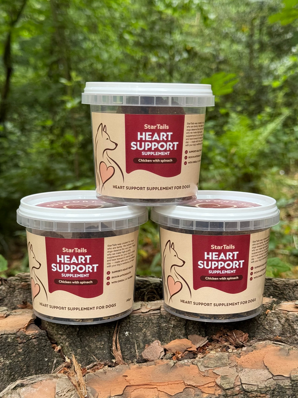 Chicken Flavoured Heart Support Supplement - 3 Tub Bundle